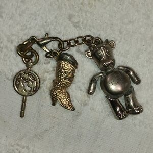Gold-Tone Cow & Charm Bracelet - Unbranded
